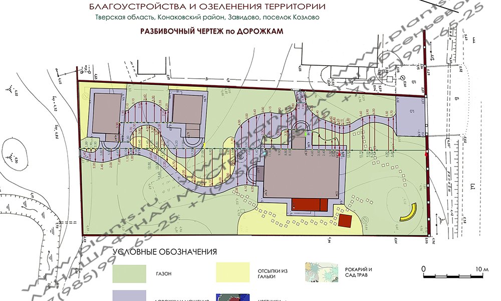 Разбивочный план земельного участка