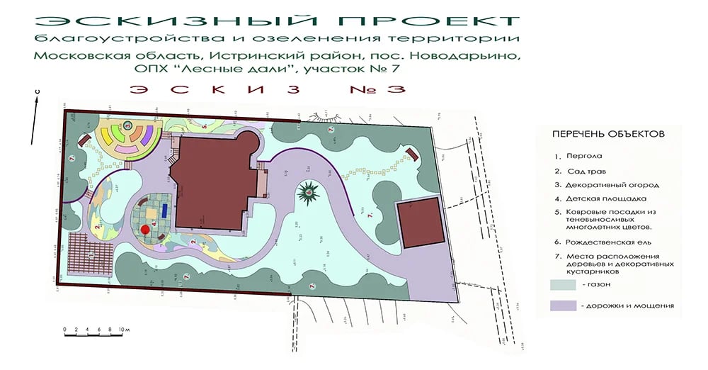 Проект сада на даче - ЭСКИЗ 3